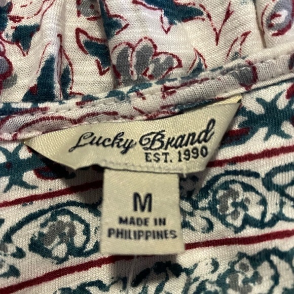NEW! Lucky Brand Moroccan Style Print Longsleeve Tee - Picture 4 of 6